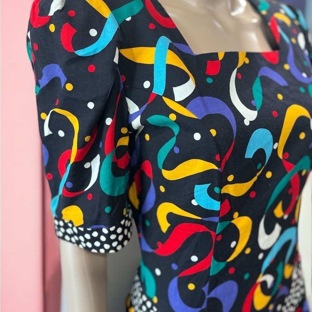 Leslie Lucks Confetti vintage 80’s Party Dress - 10 - Picture 4 of 12